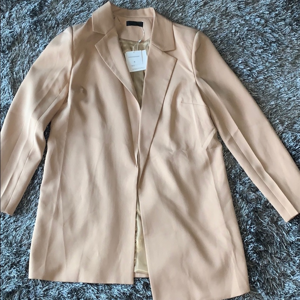 Never worn tan colored longline blazer